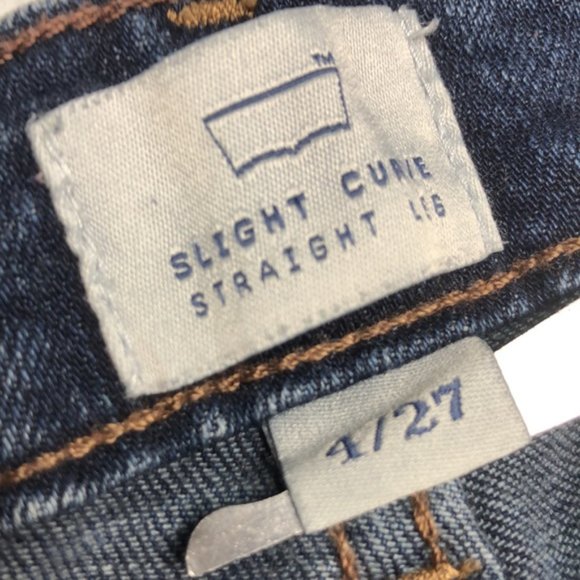 VINTAGE LEVIS SLIGHT CURVE STRAIGHT JEANS 4/27x28 😎 - Picture 2 of 9